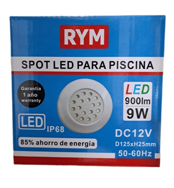 SPOT LED UNICO 9W P/ PISCINA RYM
